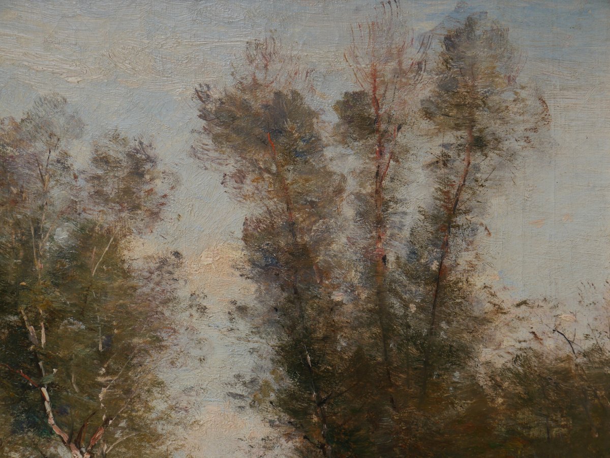 Louis Aimé Japy (1840–1916). Landscape With A Pond.-photo-6