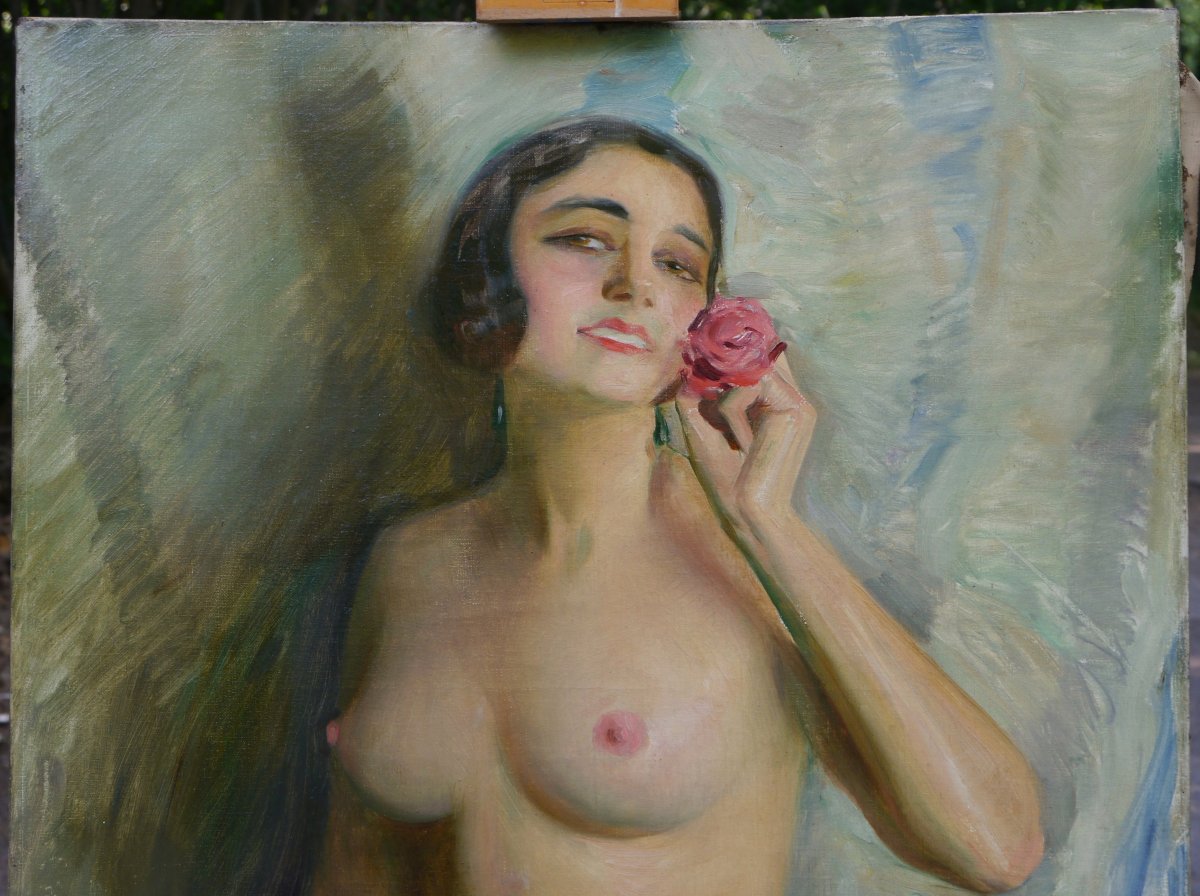 Henrique MEDINA (1901-1988). Femme dénudée, Paris 1924-photo-3