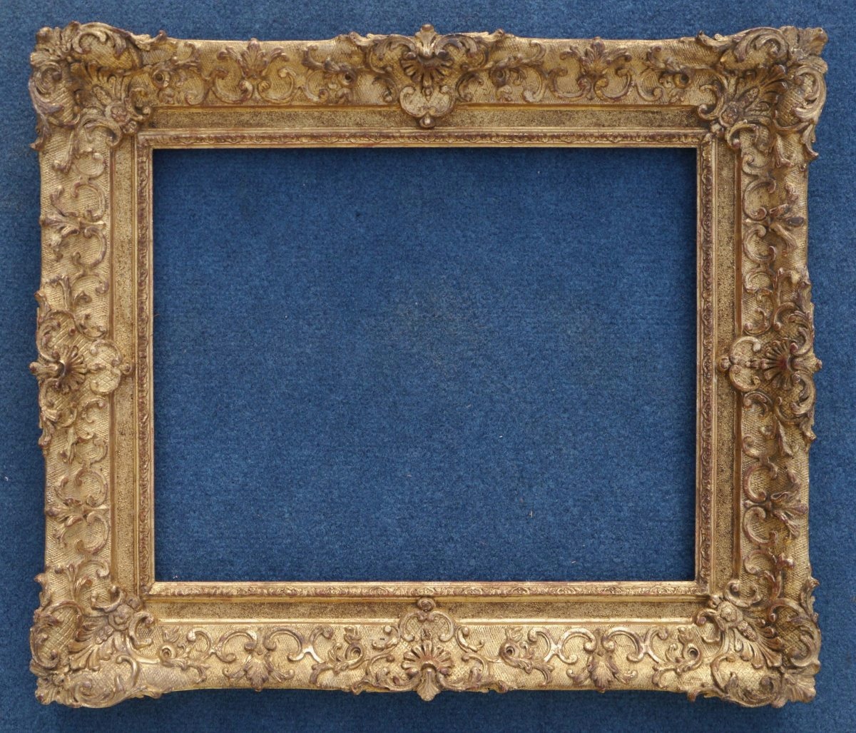 Cadre doré XIXè style Louis XIV pour format 6F (41x33cm),vue 39,5x31,5 cm