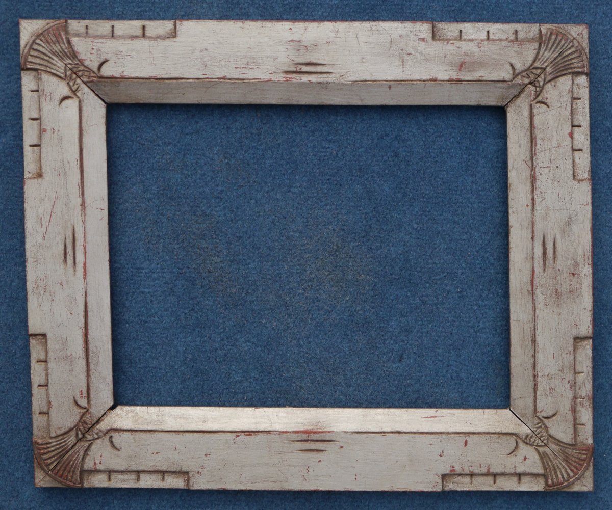 Stylized Art Deco Frame With Silver Patina, Size 33.6x25.5 Cm_5f