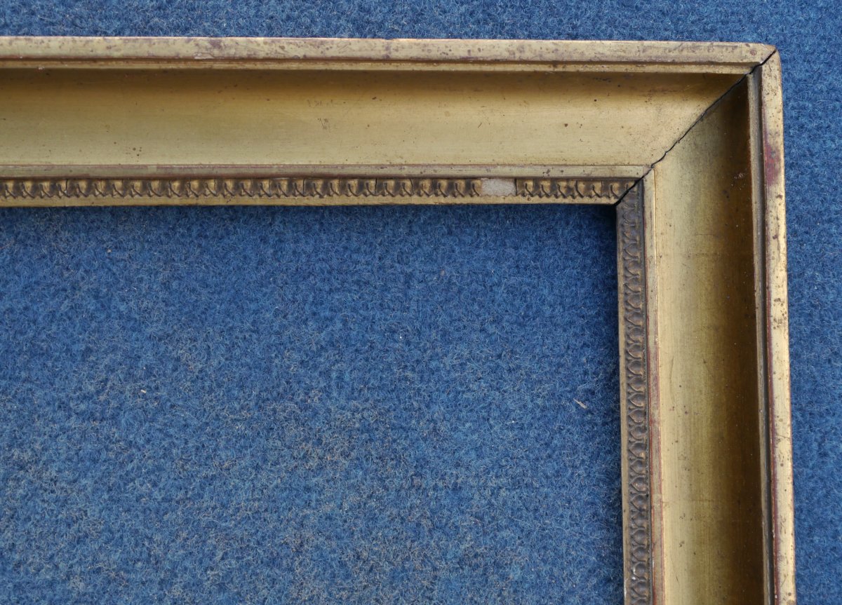 Cadre doré XIXè pour 6F, vue 39,4x31,4 cm-photo-3