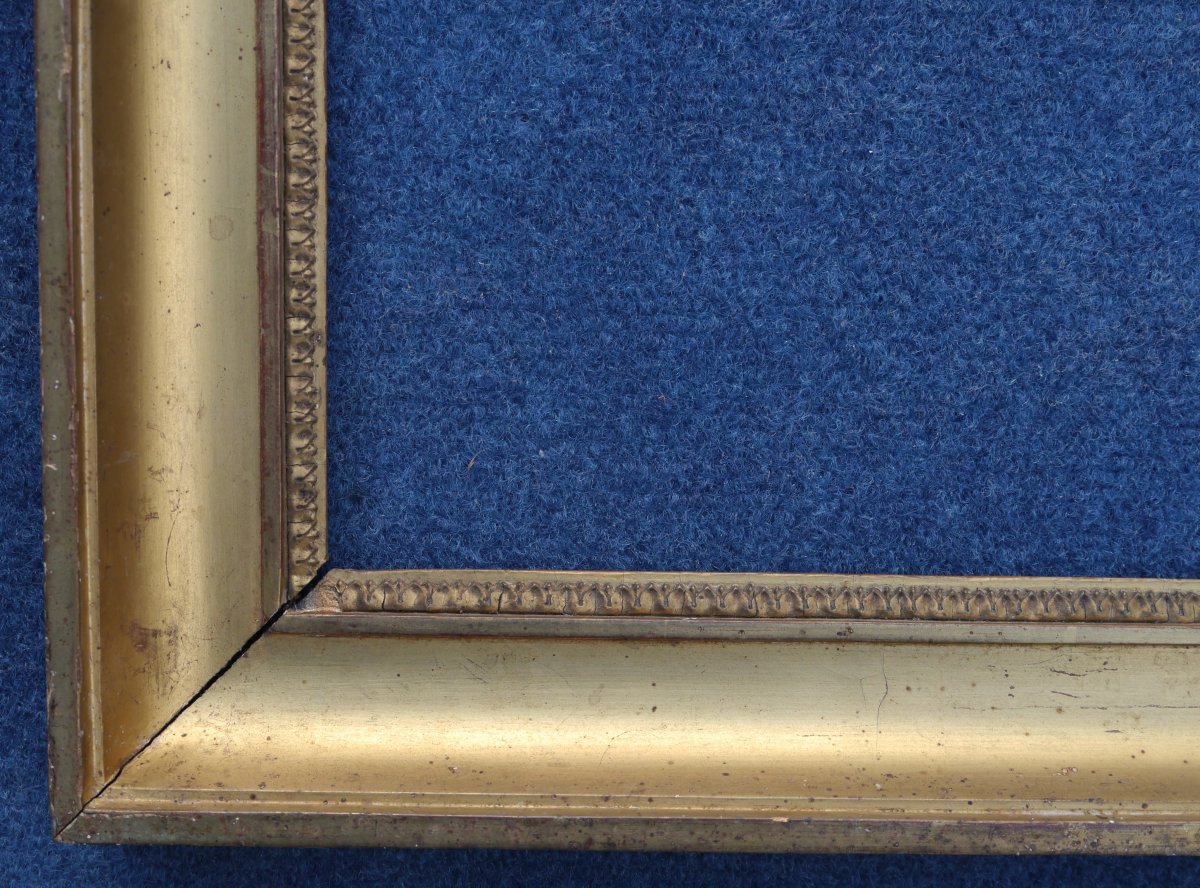 Cadre doré XIXè pour 6F, vue 39,4x31,4 cm-photo-1