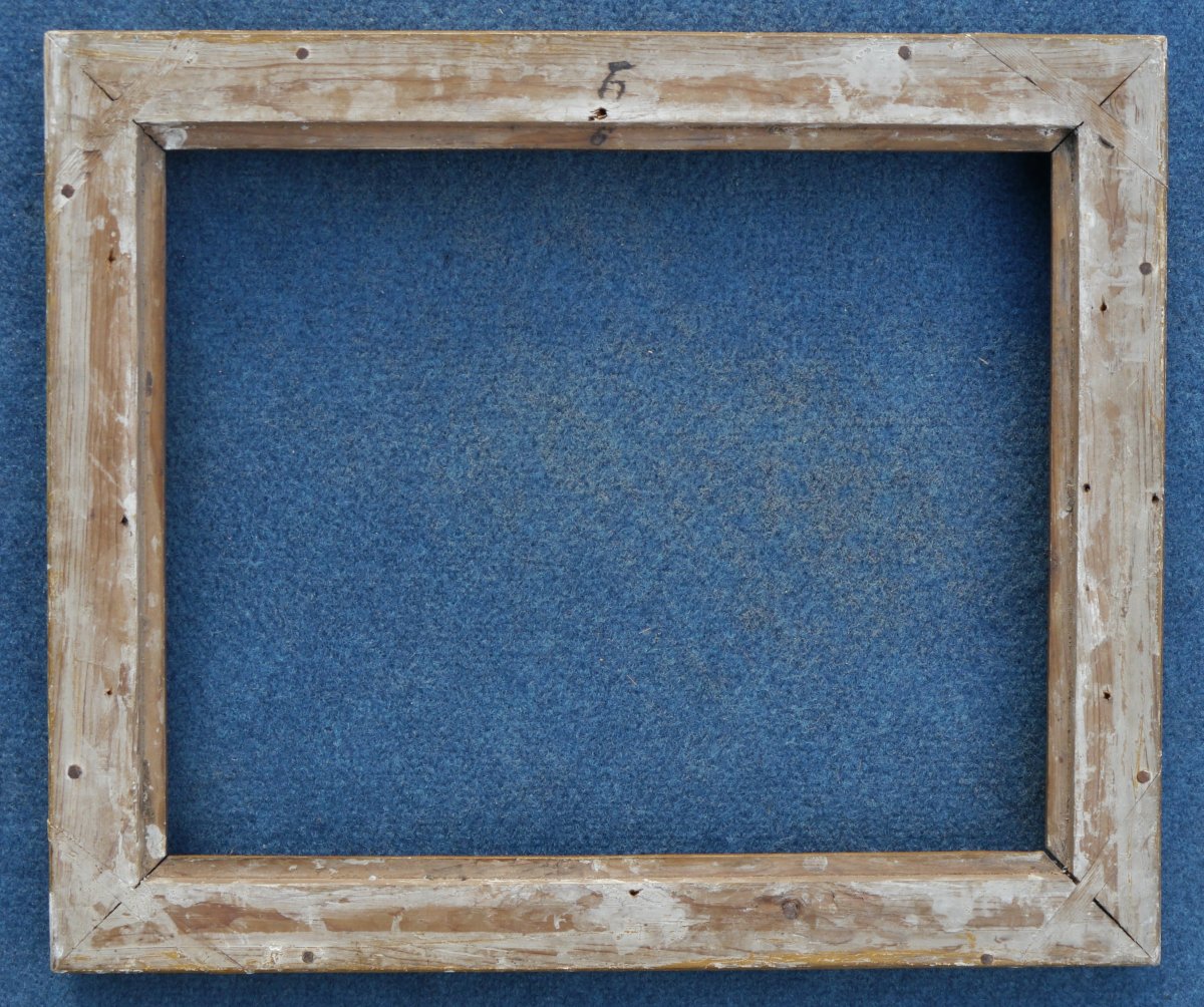 Cadre doré XIXè pour 6F, vue 39,4x31,4 cm-photo-5