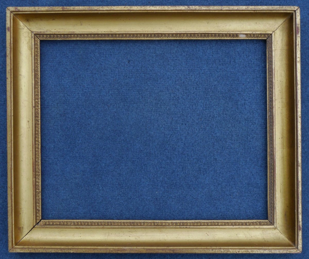 Cadre doré XIXè pour 6F (41x33) vue 39,4x31,4 cm