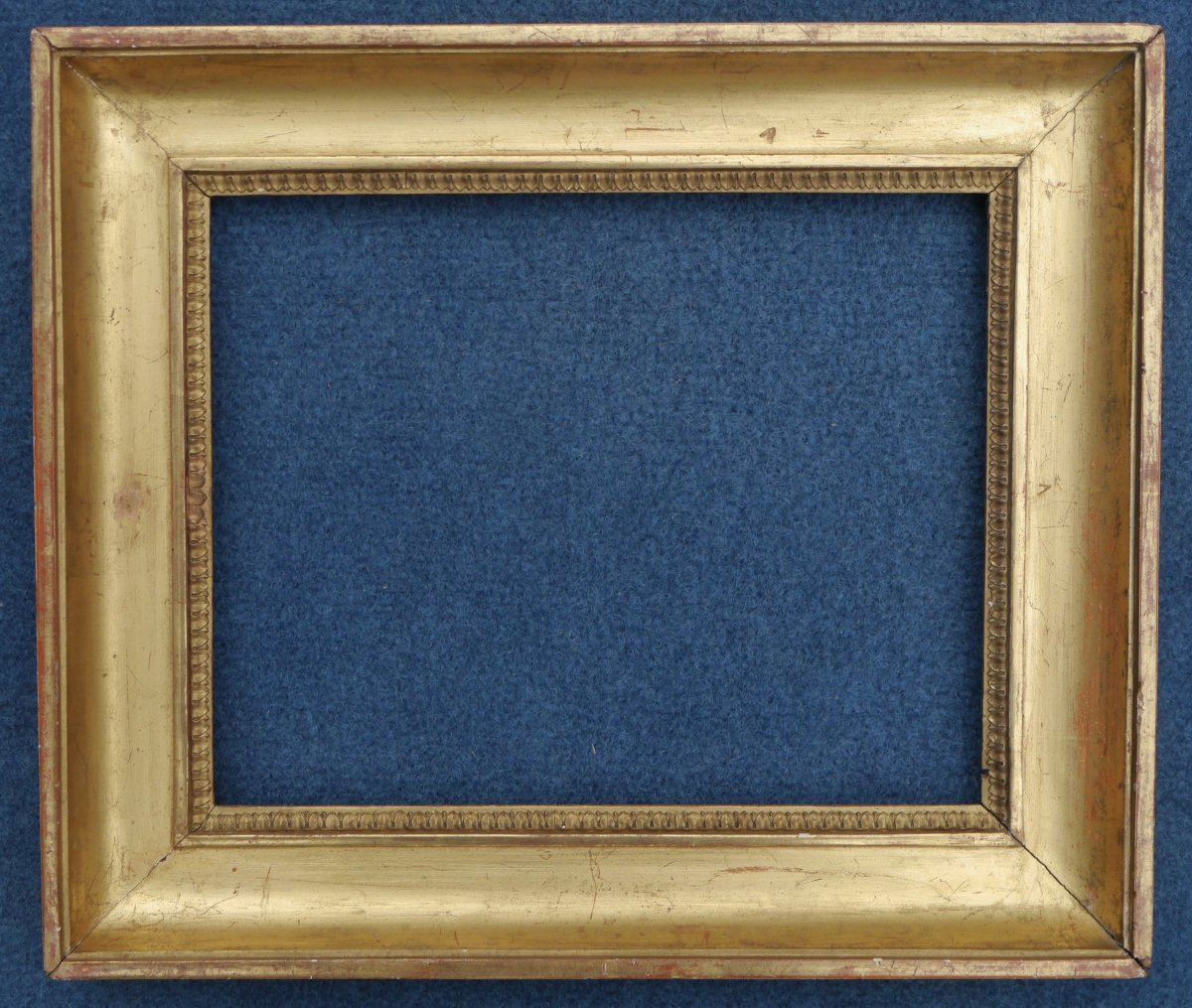 Petit cadre doré début XIXè pour 3F (27x22) vue 26,2x20,8 cm-photo-2