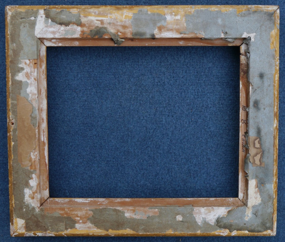Petit cadre doré début XIXè pour 3F (27x22) vue 26,2x20,8 cm-photo-5