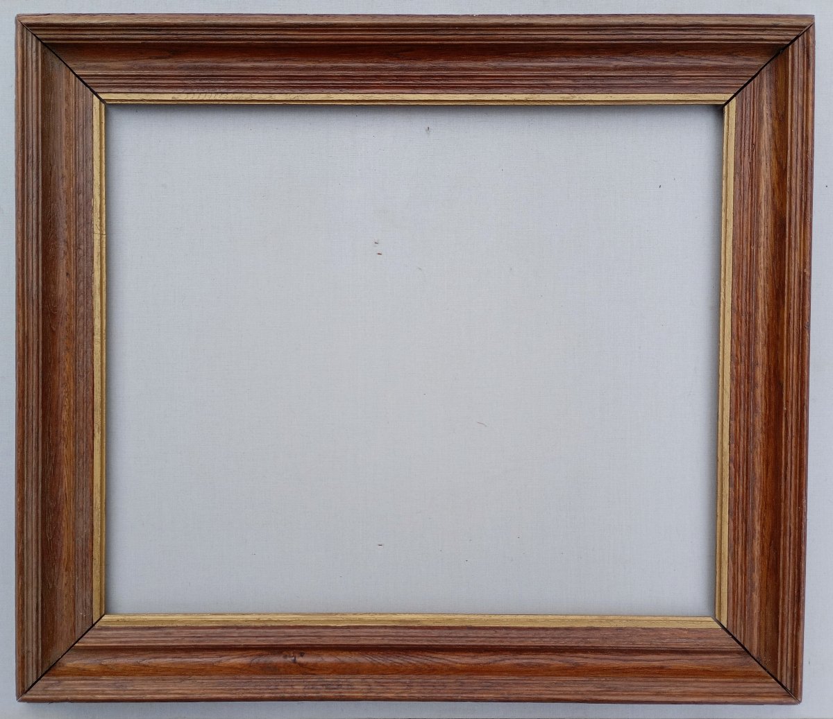 Cadre en bois chêne fin 19è pour 10F (55x46) vue 54,1x45,1 cm-photo-2