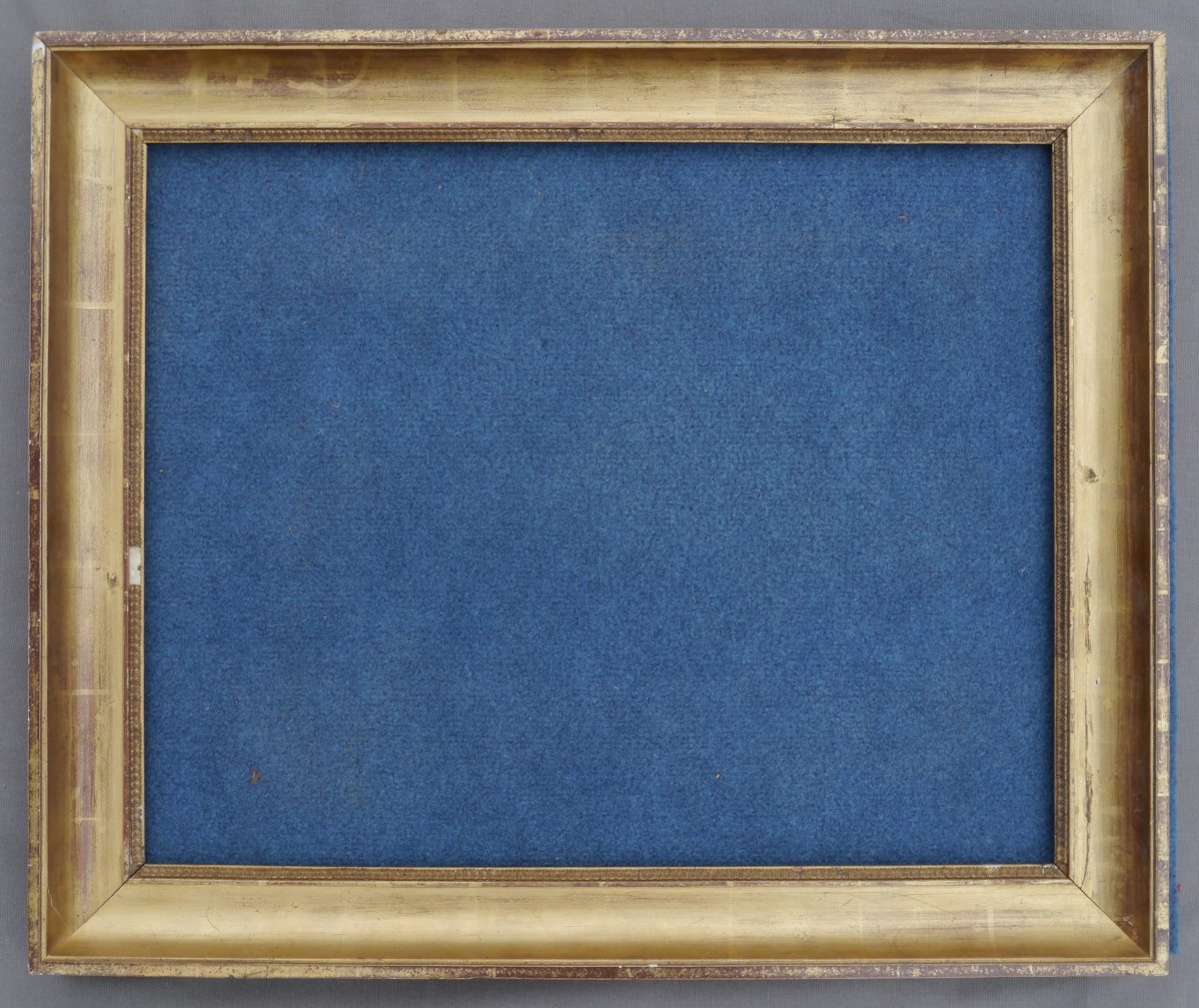 Cadre doré 19è vue 60,7x48,5 cm pour approx 12F (61x50) à restaurer