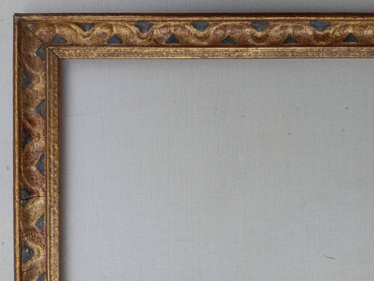 Cadre baguette début 20è art-déco, vue 56x45,3 cm-photo-2