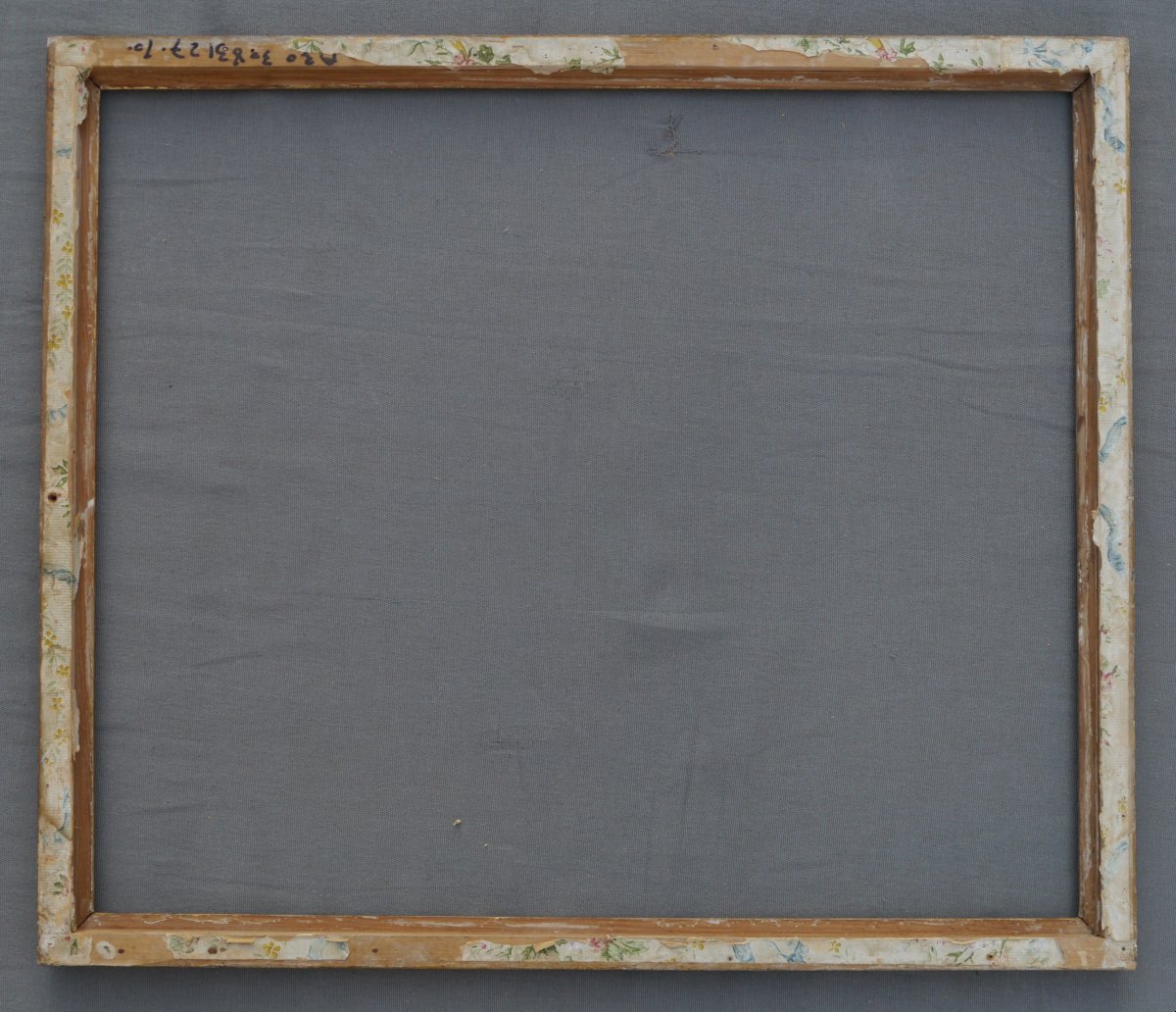 Cadre baguette dorée et noire époque Louis-Philippe vers 1840 vue 58,5x49,5 cm-photo-8