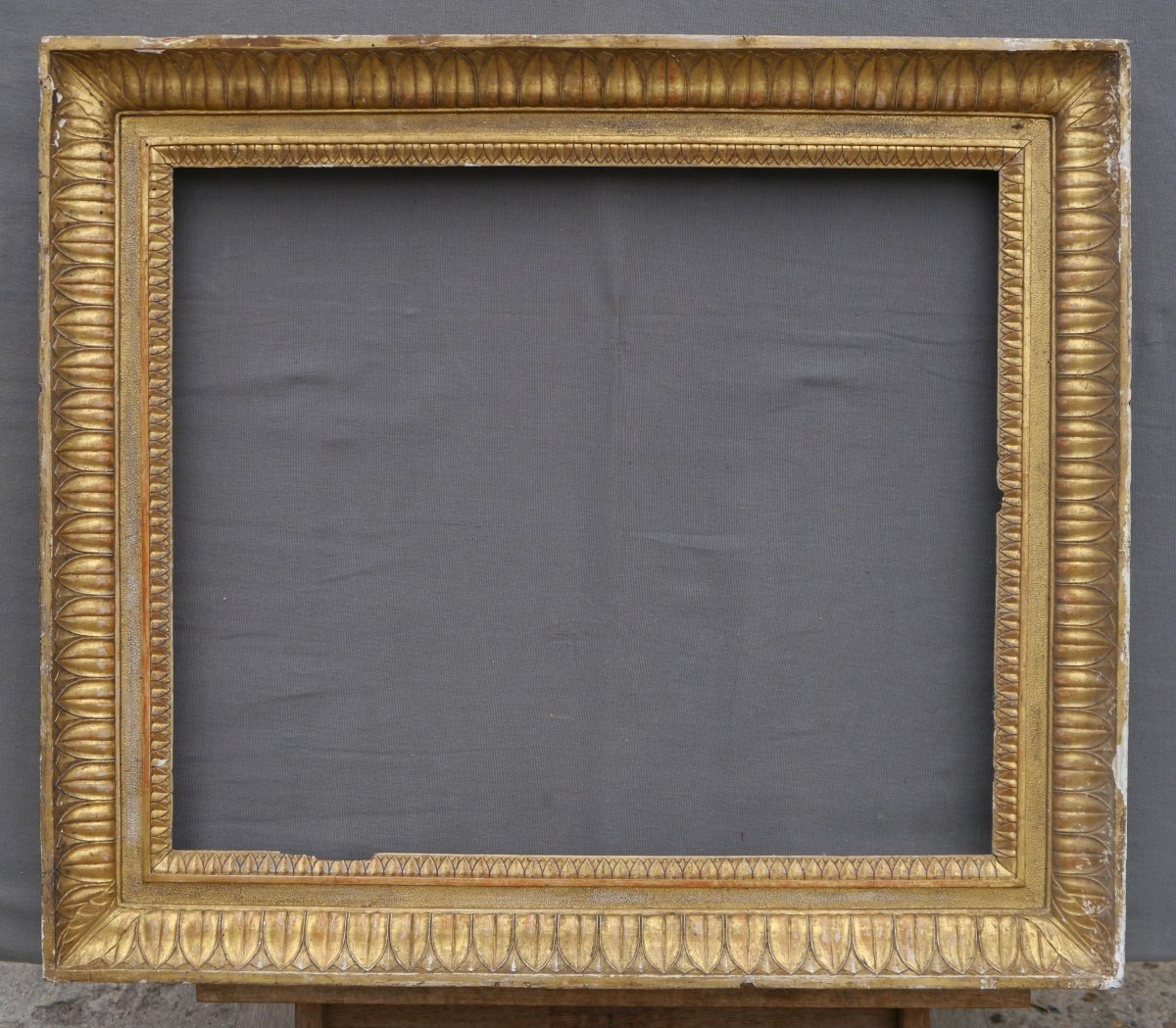 Cadre doré début XIXè à restaurer, vue 60,5x50,5 cm, Empire