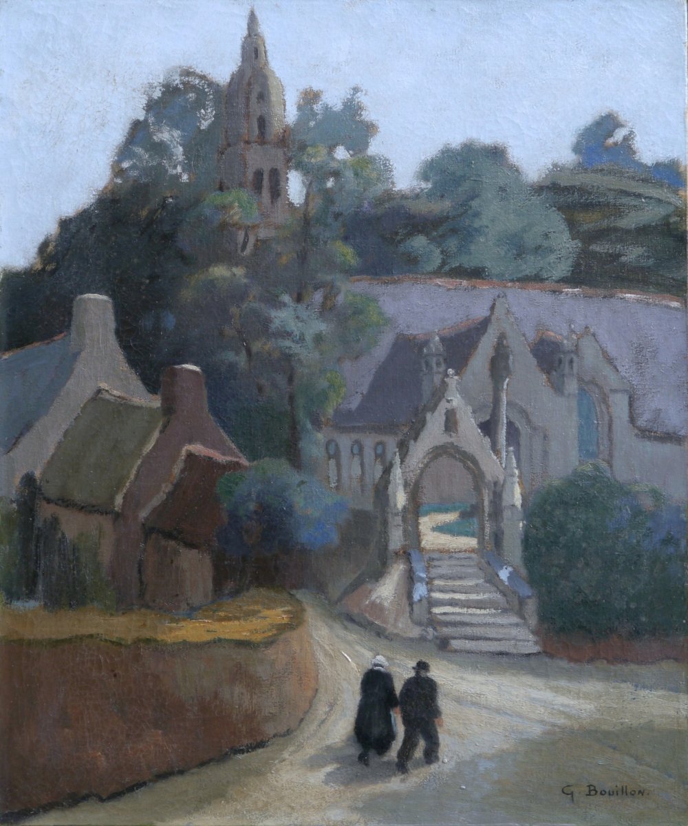 Châteaulin, Brittany, Notre-dame Church. Gaston Bouillon (1881–1958)