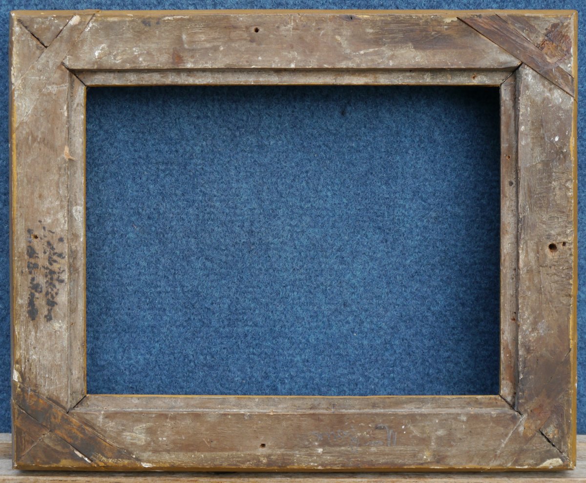 Petit cadre doré vers 1800 vue 22,2x16,5 cm-photo-4