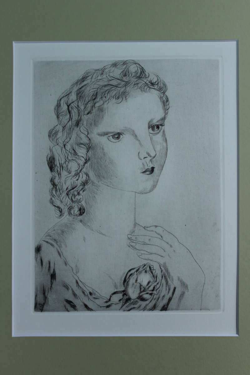 Femme à La Rose, Foujita (1886-1968)