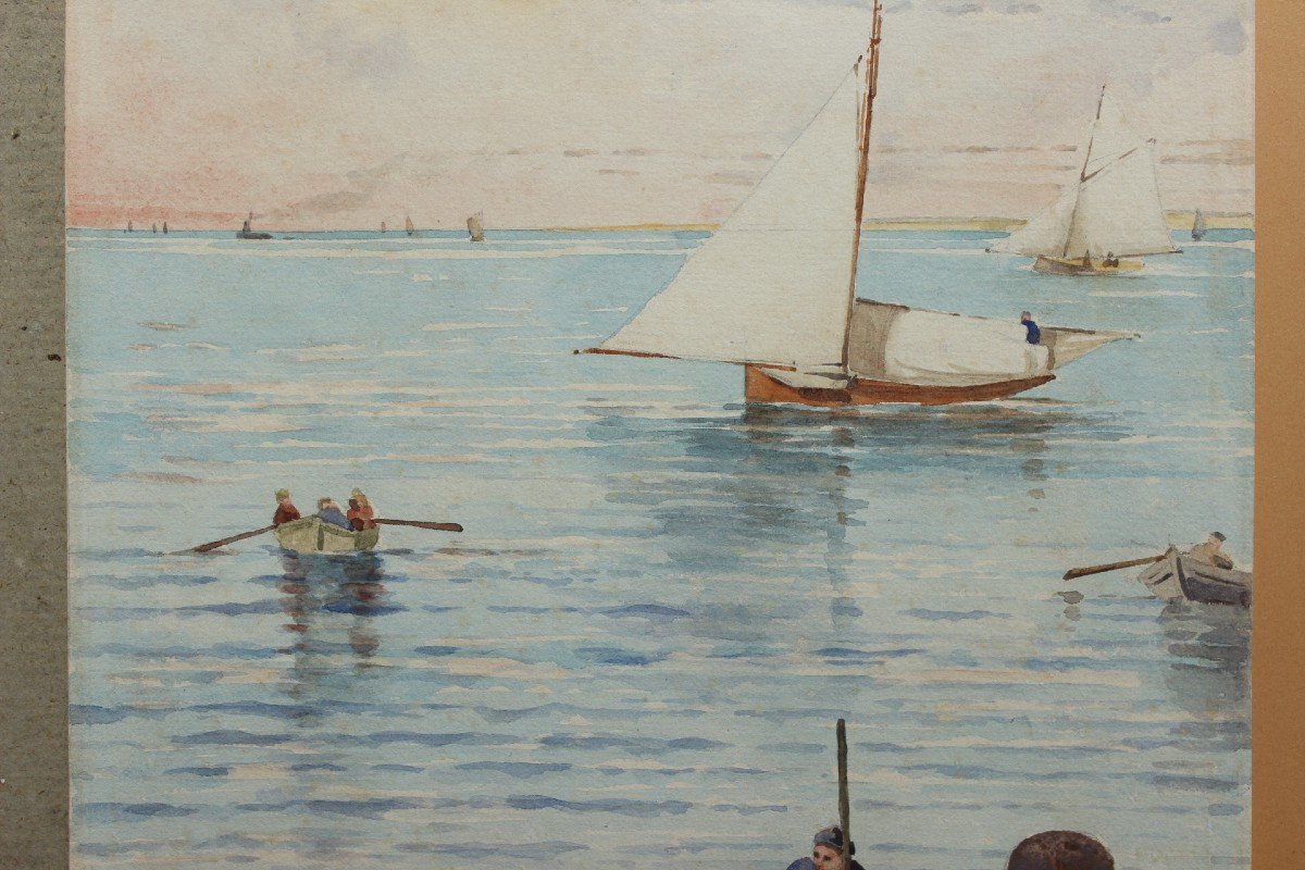 Francis Garat Born In 1870 Or 1853 - Bassin d'Arcachon, Lively Beach-photo-4