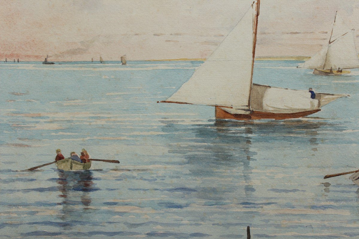Francis Garat Born In 1870 Or 1853 - Bassin d'Arcachon, Lively Beach-photo-2