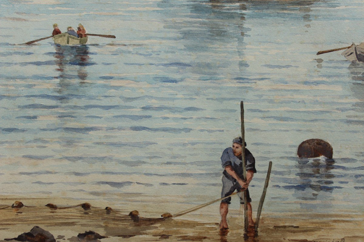 Francis Garat Born In 1870 Or 1853 - Bassin d'Arcachon, Lively Beach-photo-3