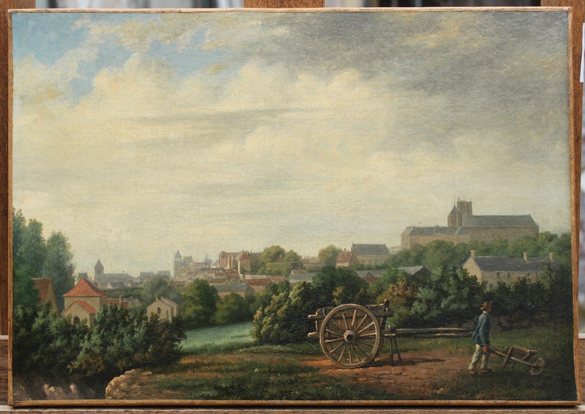 Deux vues de Bourges XIXè - attrib. à Etienne Bouhot (1780-1862)-photo-3