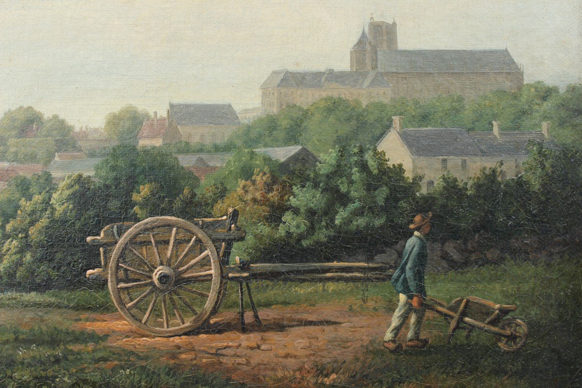 Deux vues de Bourges XIXè - attrib. à Etienne Bouhot (1780-1862)-photo-2
