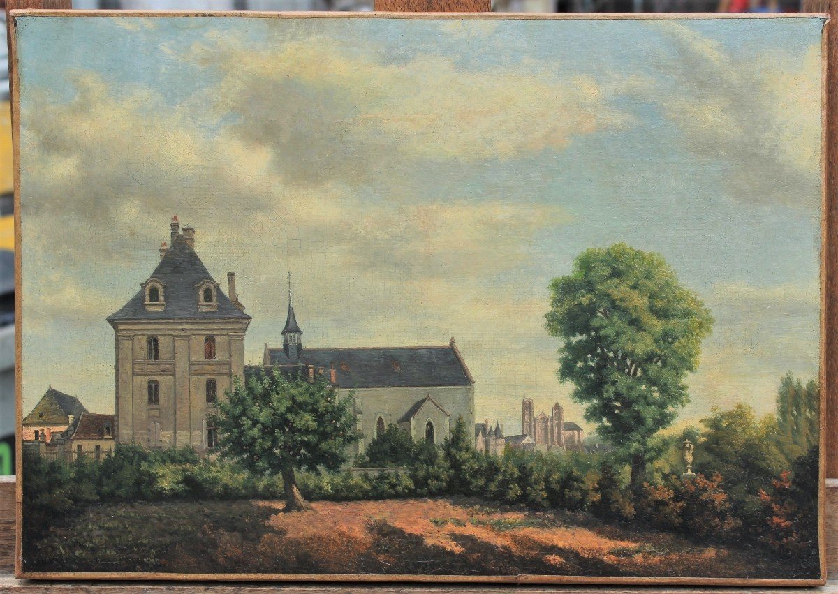 Deux vues de Bourges XIXè - attrib. à Etienne Bouhot (1780-1862)-photo-3