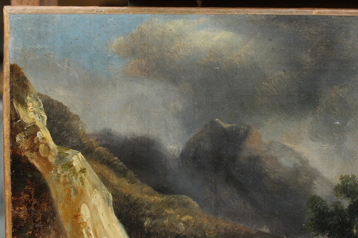 Landscape With River And Mountain - Attributed To André Giroux (1801-1879).-photo-2