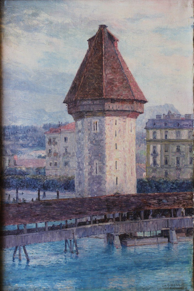 Pont de Lucerne "Kapellbrücke ", Suisse -  Louis-Auguste GIRARDOT (1856-1933)-photo-3
