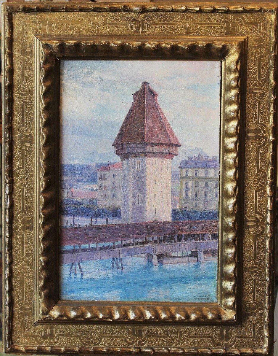 Pont de Lucerne "Kapellbrücke ", Suisse -  Louis-Auguste GIRARDOT (1856-1933)