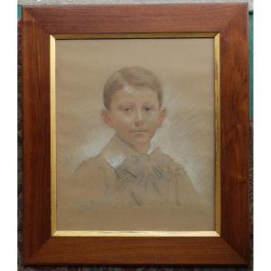 édouard Alexandre Sain (1830-1910) - Portrait Of A Young Boy 1909