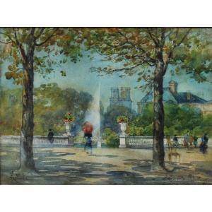 Paris, Luxembourg Gardens, F. Leteurtre XIXth-xxth