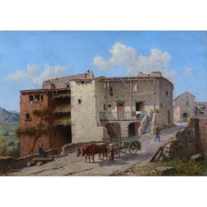 Charles Gaugiran Nanteuil (1811-?) - View Of A Mountain Village