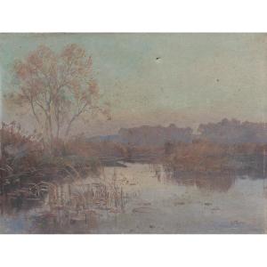Alphonse Henri Mazard (1865-1939) - Pond, Essonne Or Chevreuse Valley