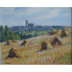 Jean Ferrieu (1900-1987) - Landscape Of Aveyron, View Of Rodez