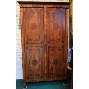Small Cabinet In 19th Century Marquetry, Foreign Work.