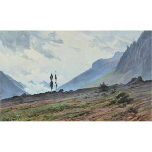 Grand tableau de montagne, Vercors - Oscar Louis MASCRÉ (1865-1943)