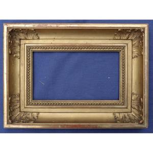 Small 19th Century Golden Frame View 19.5x10.5 Cm
