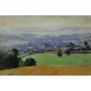 Edouard Pail (1851-1916) - View Of Village