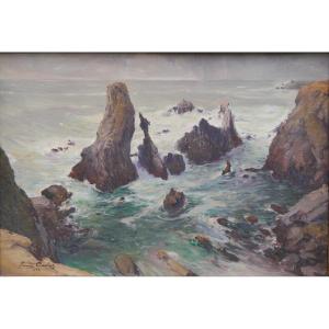 Belle-ile En Mer, The Needles Of Port-coton. Pierre Cadre (1884-1972)