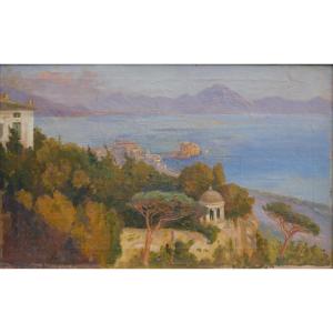 Baie de Naples et le V&eacute;suve.  Sophia DE MURALT (1880-?)