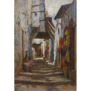 La Casbah d'Alger. Jules ROUSSET (1840-1921) 