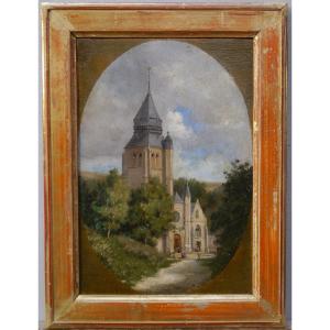 L'église de Saint-Valery-en-Caux, 1858. Alexandre-Noël Picard (1813-1869).