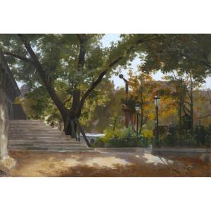 Paris, The Square Du Vert-galant. French School, Circa 1900