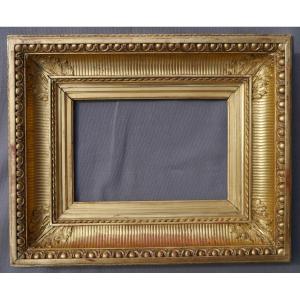 Beau cadre doré XIX è motifs canaux, vue 23,3x15,3 cm (pour 2P)