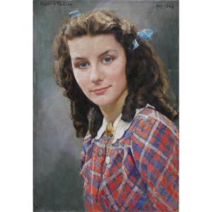 Young Girl With Blue Eyes, Gap 1943. Raymond Tellier (1897-1985)