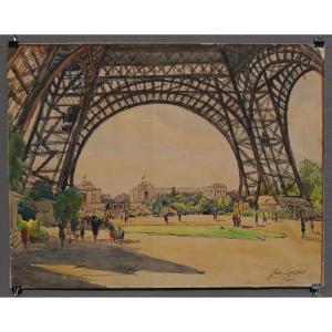 Le palais de Chaillot vu de la tour Eiffel. GÉO-LACHAUX (1891-?)