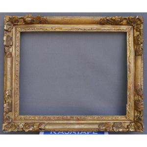 18th-century Regency-style Frame In Gilded Oak, In Need Of Restoration