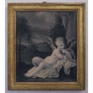Drawing From 1799, "cupid" By Sophie Guillemard (1780–?) After Bartolomeo Schedoni.