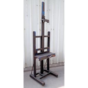 Early 20th-century Black-painted Screw-and-crank Easel