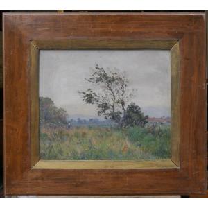 Paysage animé en Sologne. Charles CARLOS-LEFEBVRE (1853-1938)