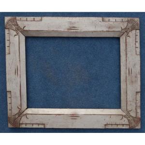 Stylized Art Deco Frame With Silver Patina, Size 33.6x25.5 Cm_5f