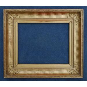 Large cadre doré XIXè à canaux pour 6F (41x33) vue 39,3x31,3 cm